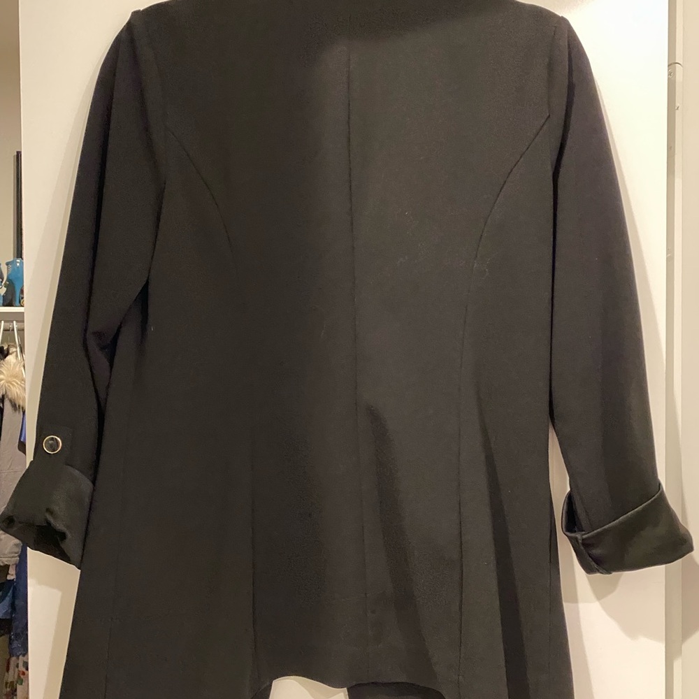 Dressbarn Black Women's Blazer with Leopard Lining - Picture 7 of 7